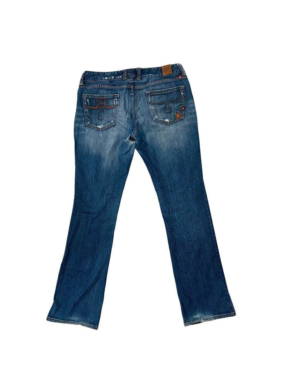Vintage Lucky Brand Lola Bootcut Jeans 29 Embroidered Pockets Y2K Boho - Picture 2 of 15